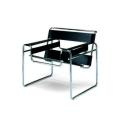 Wassily fauteuil herstofferen in zwart met wit koeienhuid