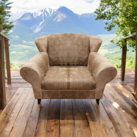 Bommel , loveseat in beige koeienhuid