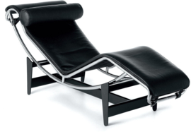 CORBUSIER LC4  LIGKUSSEN  IN ZWART LEDER