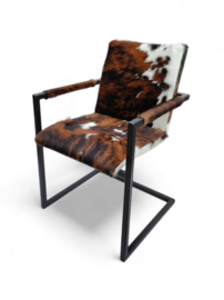 Vincent vintage stoel in tricolor koeienhuid