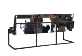 Ferro bank ,  in diverse soorten koeienhuid, 205x65x87cm