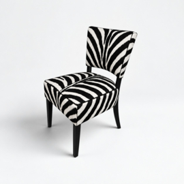 bistro stoel-in zebraprint koeienhuid