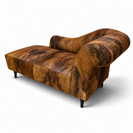 Josephine chaise longue 160cm, exotic koeienhuid