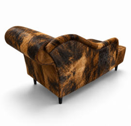 Josephine chaise longue 160cm, exotic koeienhuid