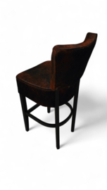 Bistro barkruk in bruin tricolor koeienhuid