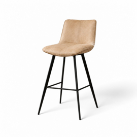 Ilona barstoel, in beige koeienhuid