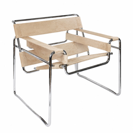 wassily-stoel-herstofferen-beige-koeienhuid