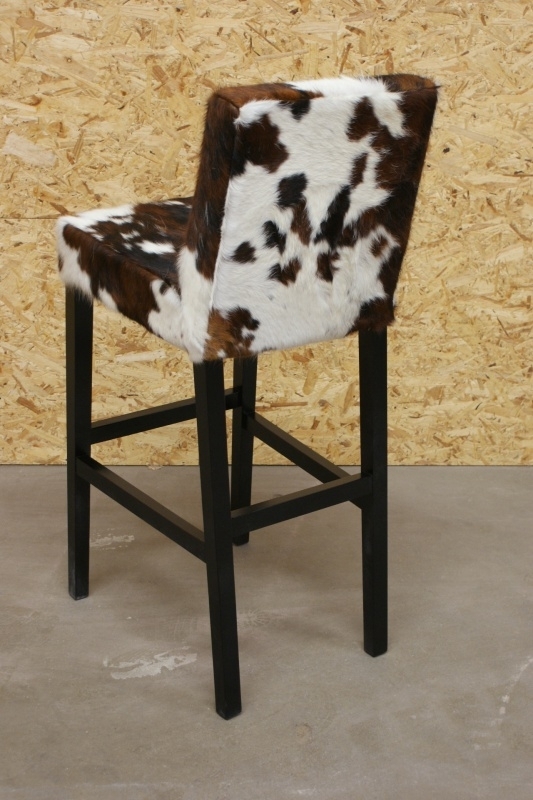 ondersteuning vijver Klassiek Jerry XB, barstoel met rug, tricolor koeienhuid | BARKRUKKEN & BARSTOELEN |  Koeienbank