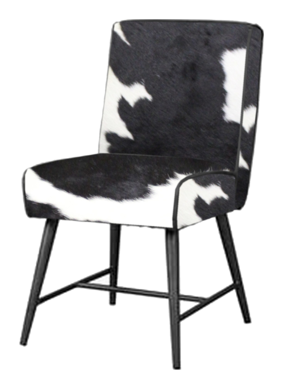 Belmonte stoel, zwartwit koeienhuid