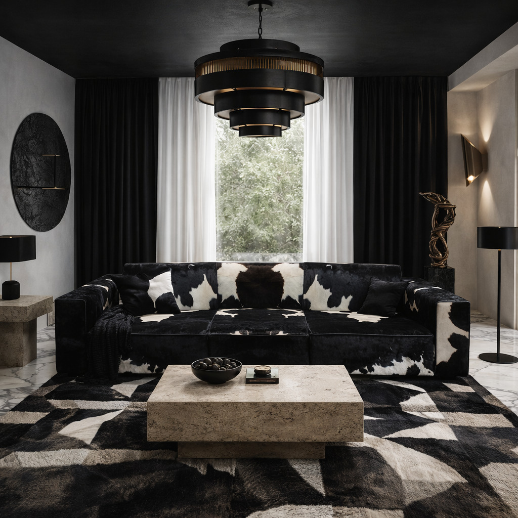 Willem koeienhuid bank