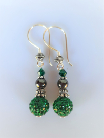 Oorbellen "Green Sparkle"