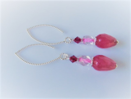 Oorbellen "Ruby Cerise"