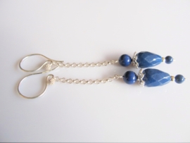 Oorbellen "Blue Chain"