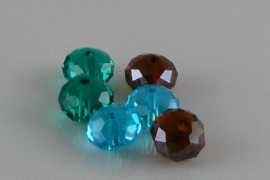Swarovski Style kristalglas rondel facet kraal 6x8 mm