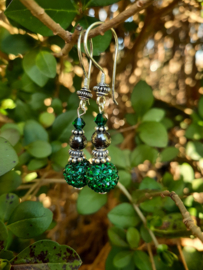 Oorbellen "Green Sparkle"