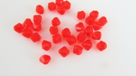 Rood bicone glaskraaltje 4.2 mm