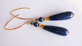 Oorbellen "Long Lapis"