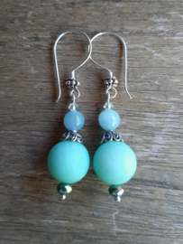 Oorbellen "Sea Green Love"