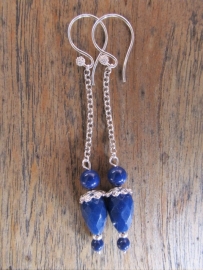 Oorbellen "Blue Chain"