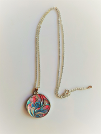 Ketting "Crystal Blue Pink"