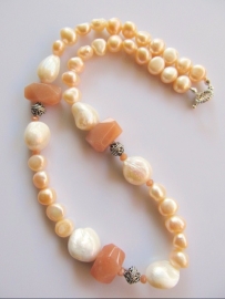 Ketting "Sunstone Pearl"