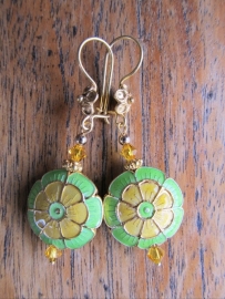 Oorbellen "Yellow & Green"