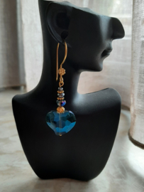 Oorbellen "Love and Blue"