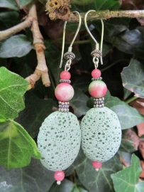 Oorbellen "Minty Pink"