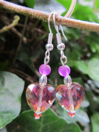 Oorbellen "Coloured Heart"