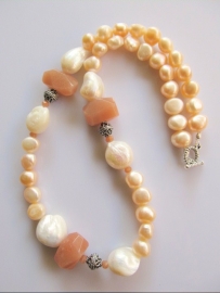 Ketting "Sunstone Pearl"