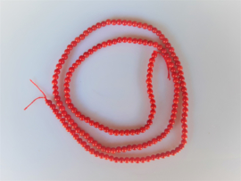 Bloedkoraal rood ronde kraal 2.4-2.5 mm