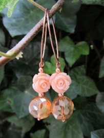 Oorbellen "Rosegold Rose"