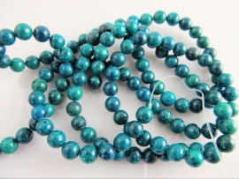 Chrysocolla chinees kraal rond 6 mm