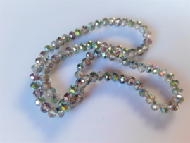 Kristalglas rondel facet kraal multicolour 4.7-5x5.8-6 mm
