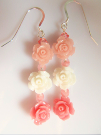 Oorbellen "Coral Roses"