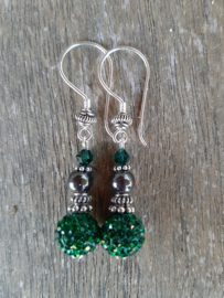 Oorbellen "Green Sparkle"