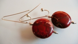 Oorbellen "Red Jasper"