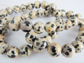 Dalmatier jaspis kraal rond 8-8.7 mm