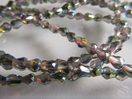 Mini peertje kraal multi colour kristalglas 5x4 mm