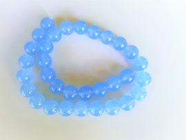 Jade lichtblauw ronde kraal 12 mm
