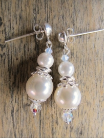 Oorbellen "White Shell Pearl"