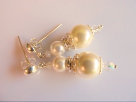 Oorbellen "White Shell Pearl"