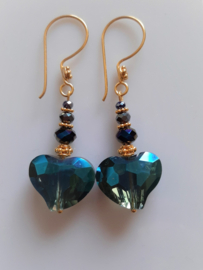 Oorbellen "Love and Blue"