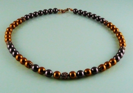 Ketting "Copper Swarovski"