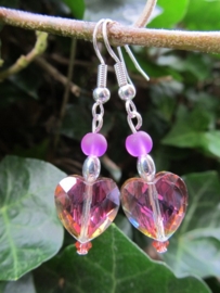 Oorbellen "Coloured Heart"