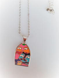 Ketting "Emaille Faces"