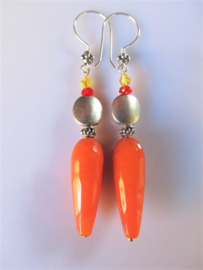 Oorbellen "Orange Feeling"