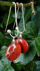 Oorbellen "Red Jasper"