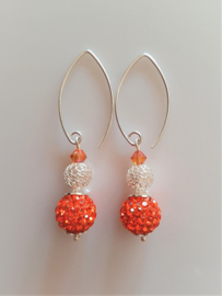 Oorbellen "Orange Sparkle"