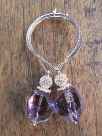 Oorbellen "Purple Quartz"